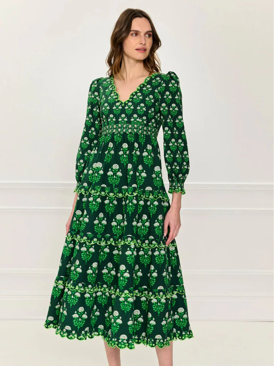 pink city prints green dress Forest Buta Phoebe Dress, M The Feeling Fruity Jolie Vintage 90s Black Formal aw24party color:Dark Denim