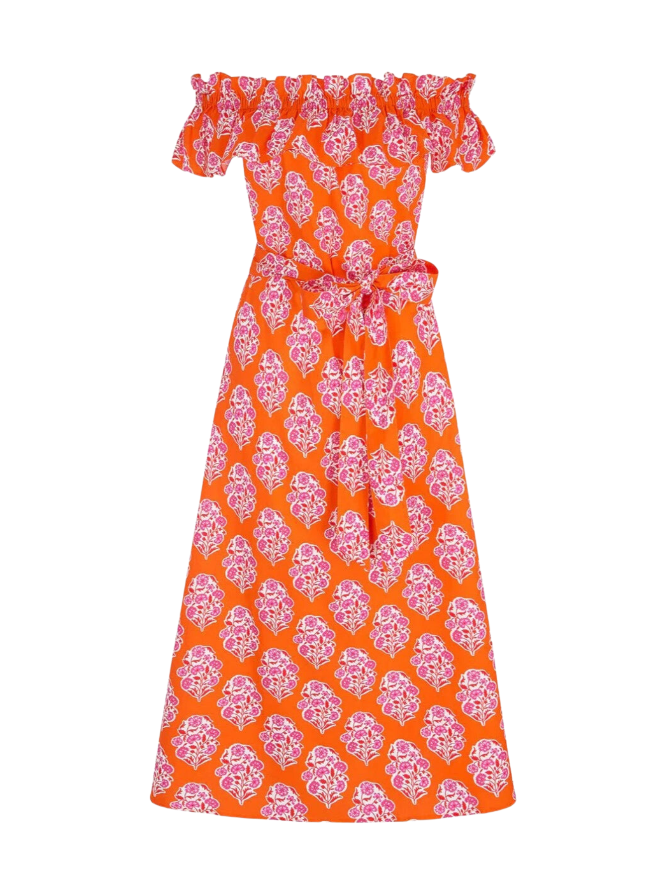 Tallulah Dress in Tangerine Buta – Beau & Ro