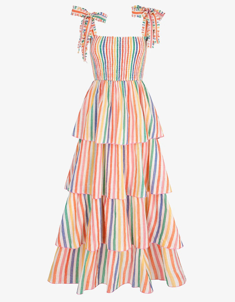 Pink City Prints Dress Zazie Dress in Rainbow Stripe