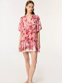 Poupette St. Barths Dress Aria Mini Dress in Pink Pencilleo