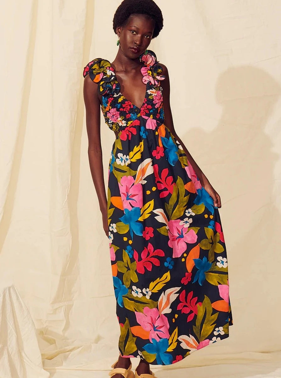 Hibiscus flower dress hotsell