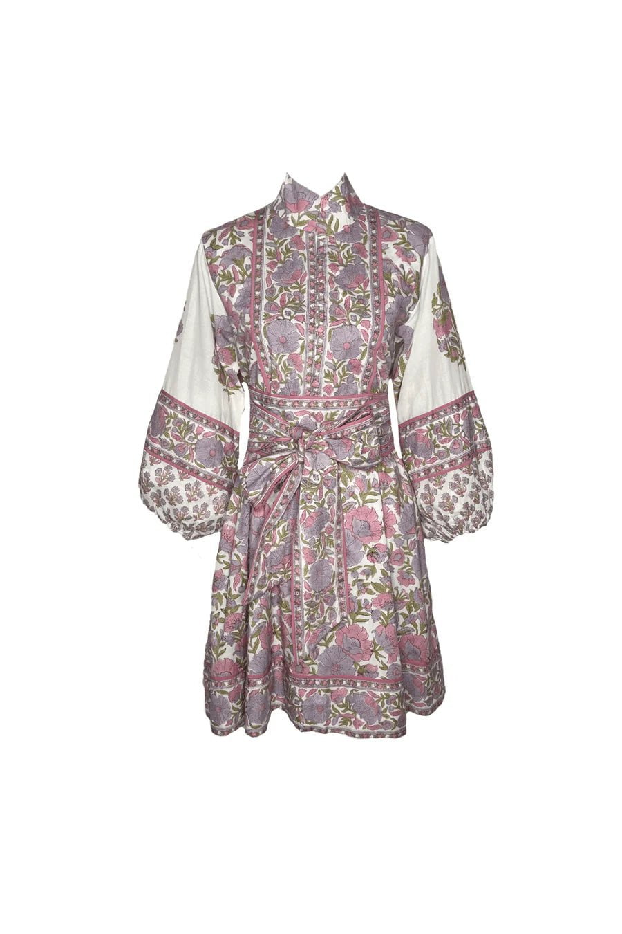 Sue Sartor Dress Flounce Shorty in Lavender / Pink Vintage Poppy