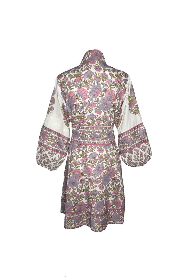 Sue Sartor Dress Flounce Shorty in Lavender / Pink Vintage Poppy