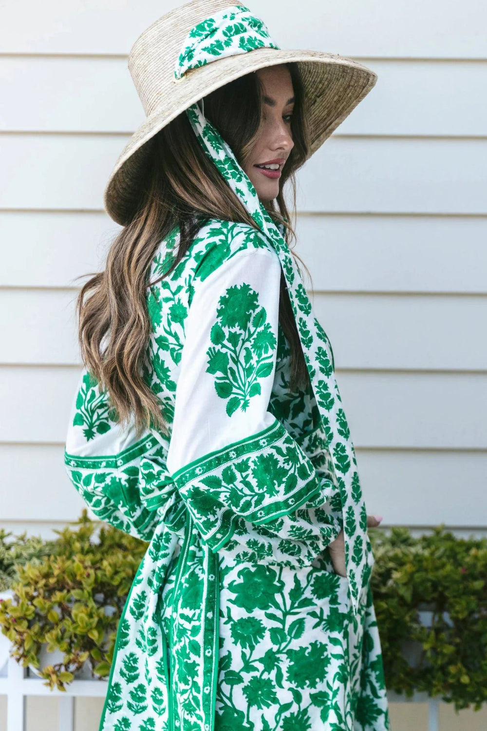 Sue Sartor Dress Paloma Flounce Dress in Kelly Green Vintage Lily
