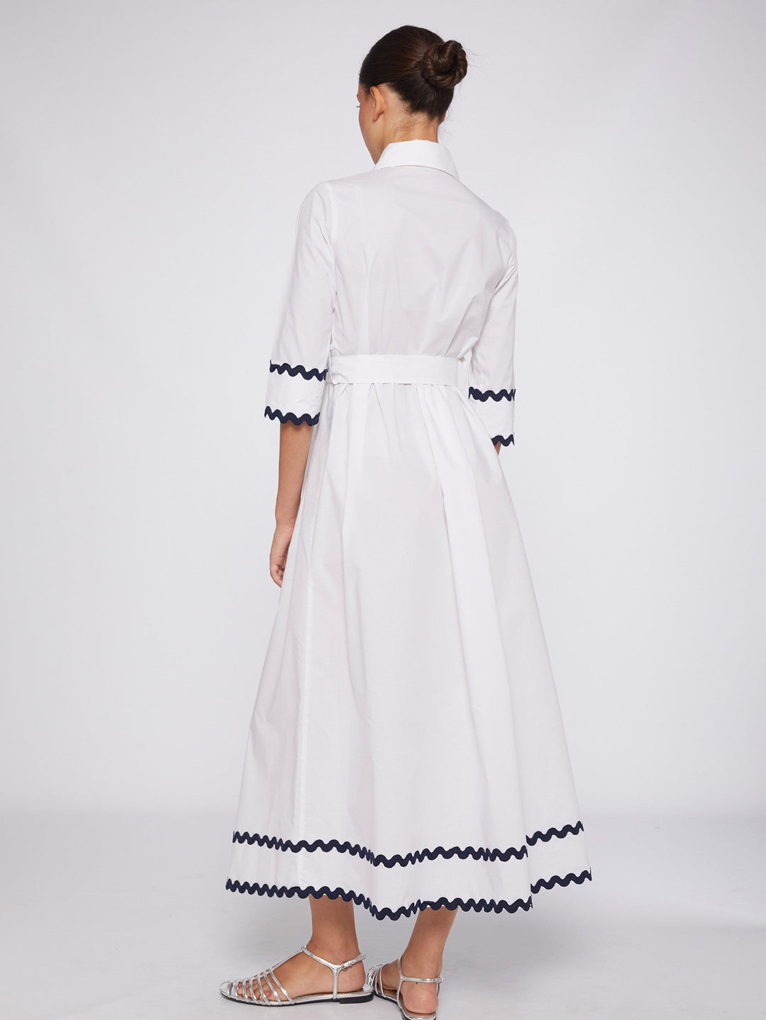 Vilagallo Dress Natalia Dress in White Poplin