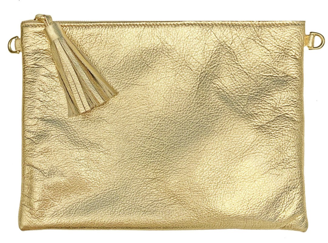 Beau & Ro Clutch + Crossbody Gold The Sconset Clutch + Crossbody | Gold