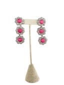 Sophia203 Jewelry Hot Pink Sophia 203 Jewelry | Floral Gem Earrings