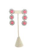 Sophia203 Jewelry Watermelon Pink Sophia 203 Jewelry | Floral Gem Earrings