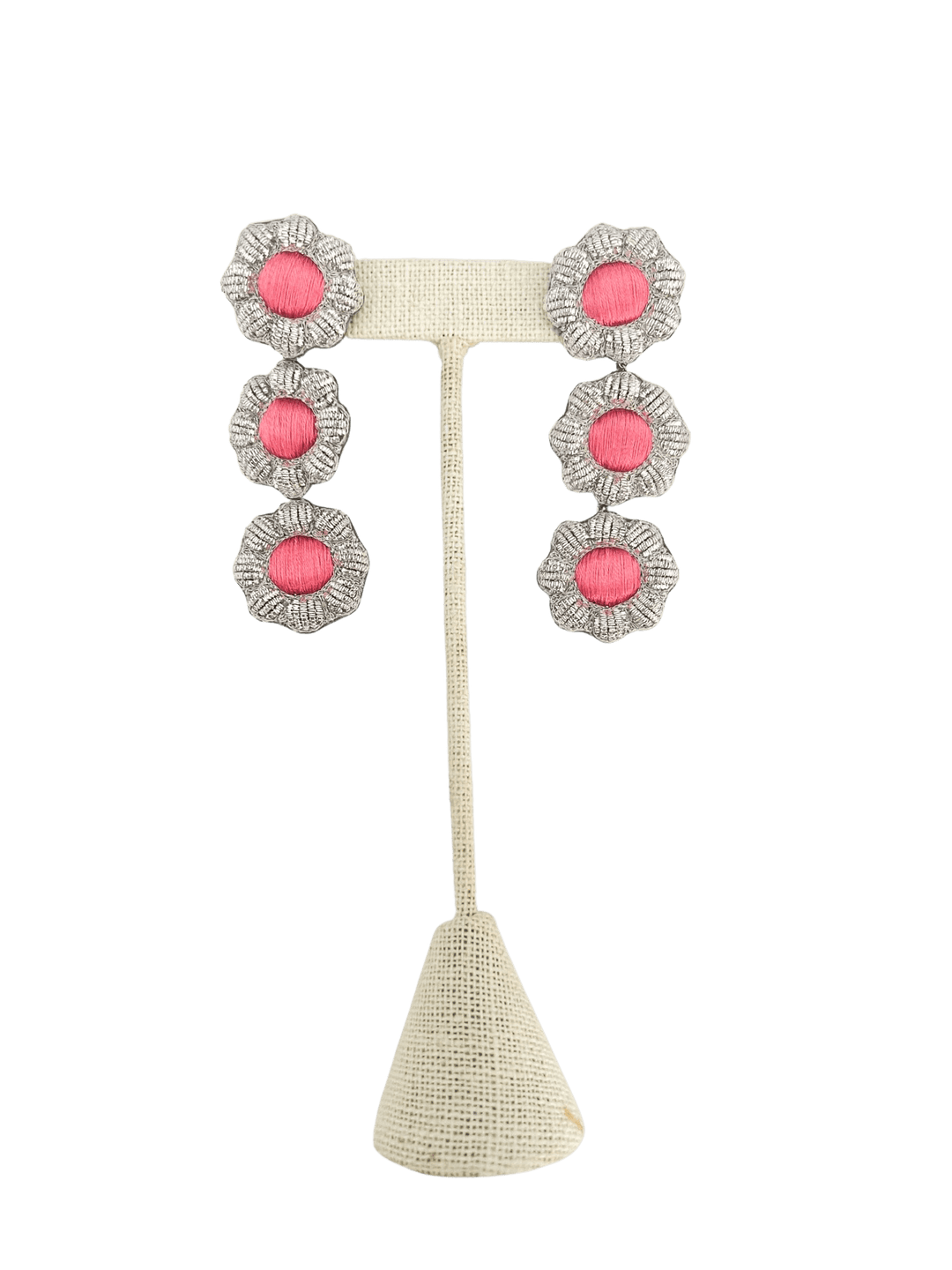 Sophia203 Jewelry Watermelon Pink Sophia 203 Jewelry | Floral Gem Earrings