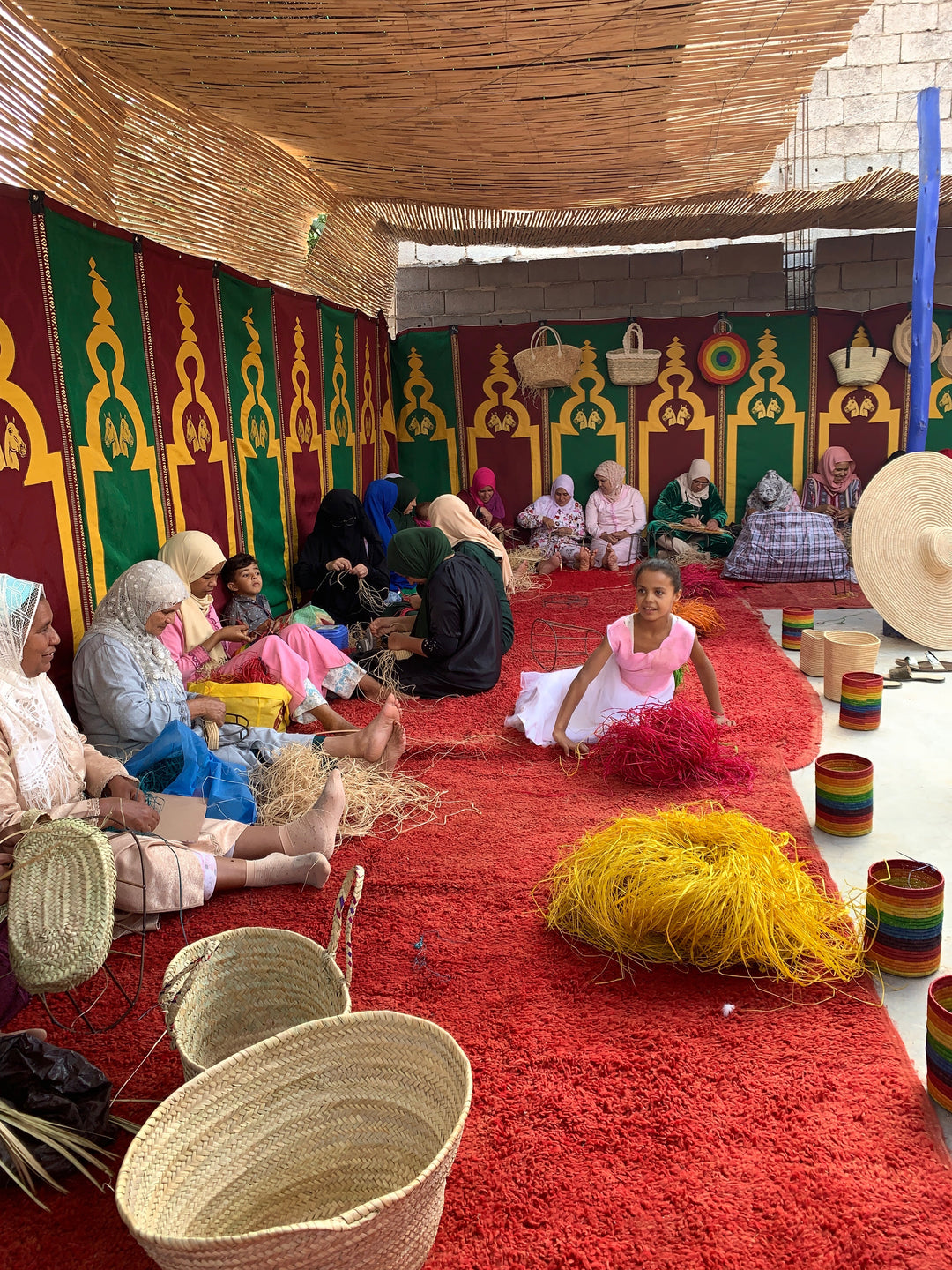 A Look Inside the Women's Basketry Cooperative Where the Maroc Collection is Made