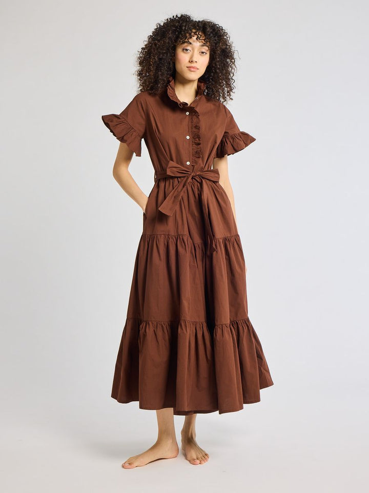 Victoria Dress in Chocolate