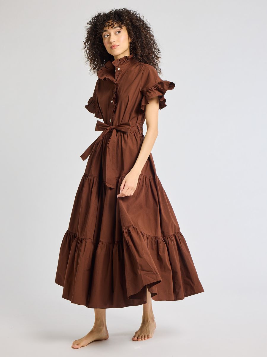 Victoria Dress in Chocolate