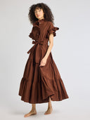 Victoria Dress in Chocolate