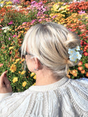Hand-Painted Forget Me Not Claw Hair Clip