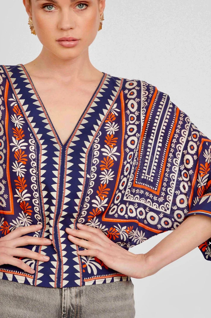 Mandolin Top in Vintage Daisy