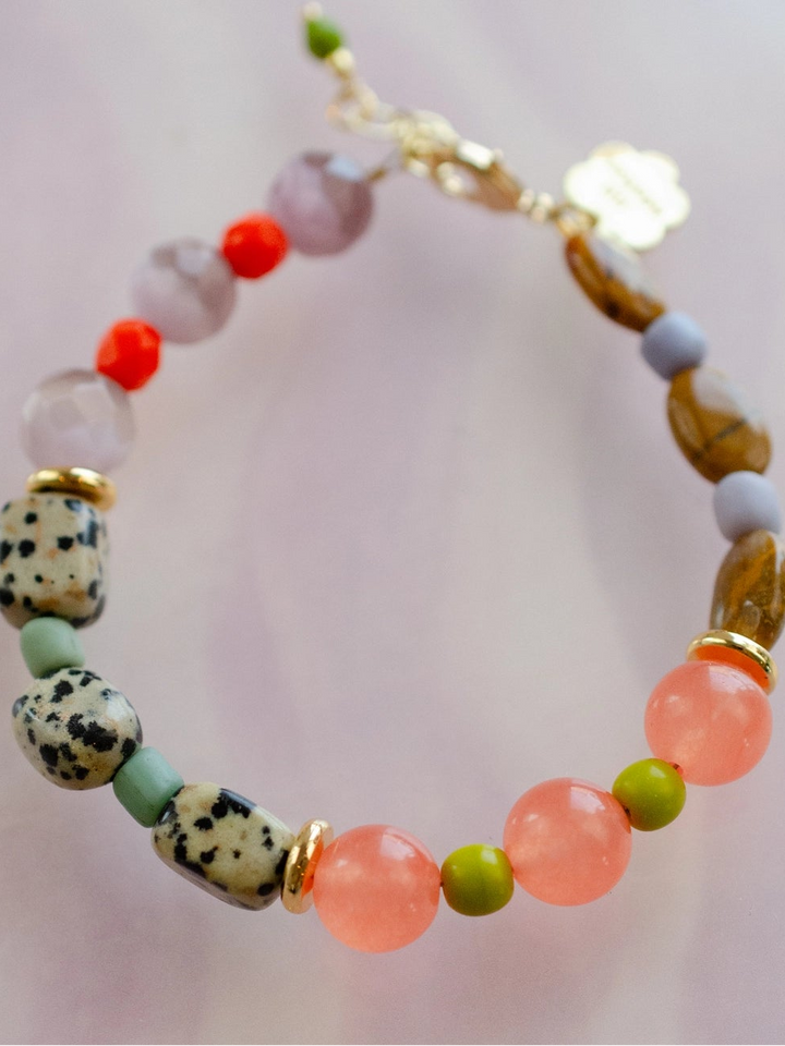Nikki Bracelet in Pink & Brown