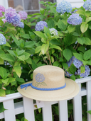 Sandpalm Blue Hydrangea Hat with ACK embroidery