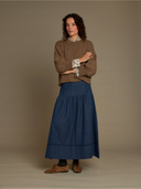 Edina Skirt in Indigo Twill