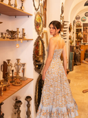 Ravenna Maxi Dress in Orange and Blue