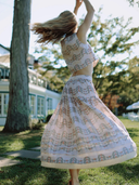 The Vanessa Skirt in Floral Trellis