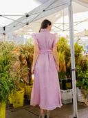 Fairfield Dress in Foxglove Silk Organza
