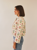 Reversible Quilted Bow Jacket | Ivory Buti