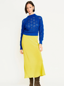 Méribel Pointelle Crewneck Sweater in Cobalt