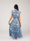 Kat Maxi Dress in Turquoise Floral
