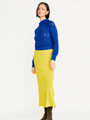 Méribel Pointelle Crewneck Sweater in Cobalt