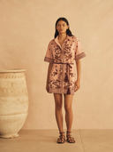 Mini Shirt Dress Infiorata Embroidered
