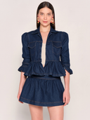 Leonor Bengal Denim Jacket in Indigo