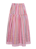 Vanessa Skirt in Multi Stripe