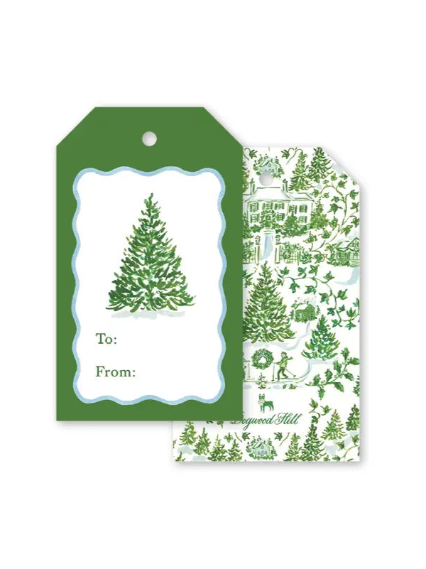 Winter Toile Gift Tags