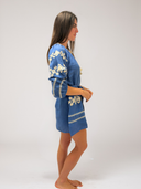 Byblos Puff Tunic in Serena Blue Kora