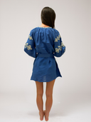 Byblos Puff Tunic in Serena Blue Kora