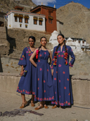 Olive Dress in Navy/Mexican Flower Embroidery