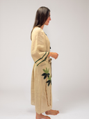 Applique Palma Victoria Dress in Beige Green
