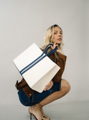 Sally Canvas Tote in Blue