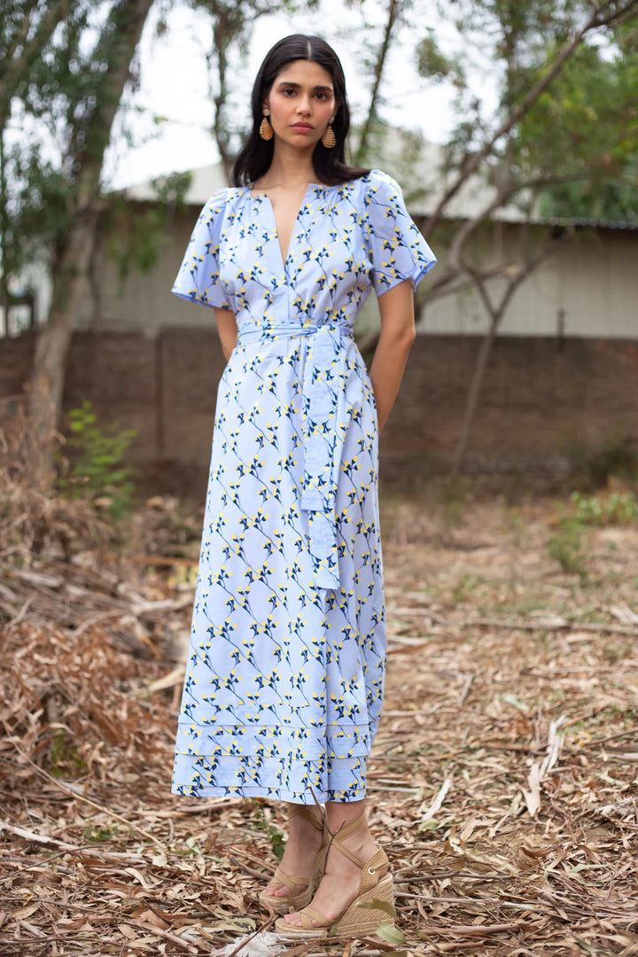 Suzi Dress in Gordes Bluebell