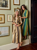 The Eloise Dress in Forest Bagru Triangle