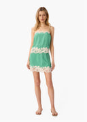 Inez Silk Mini Skirt in Meadow