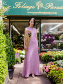 Tibi Dress in Foxglove Silk Organza