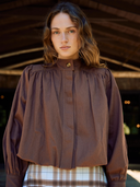 Bader Blouse in Downtown Brown