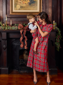 The Robin Romper in Holiday Plaid