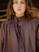 Bader Blouse in Downtown Brown