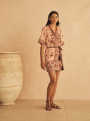 Mini Shirt Dress Infiorata Embroidered