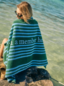 The Member Towel in Blue/Green Stripe