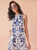 Maggie Midi Dress in Ceci Bluestone