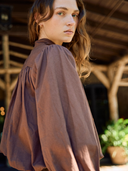 Bader Blouse in Downtown Brown