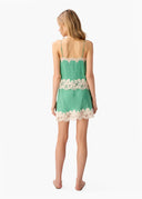 Inez Silk Mini Skirt in Meadow